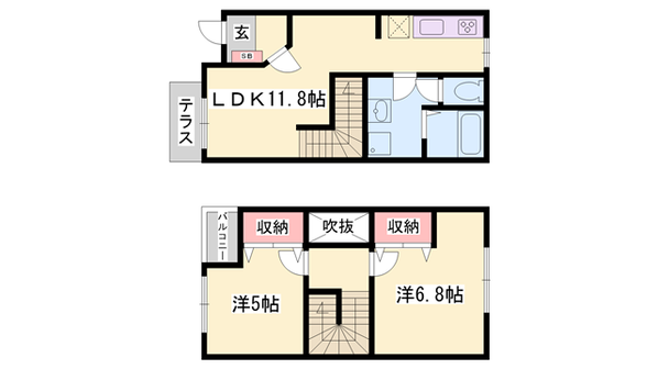 メゾンソレイユの物件間取画像